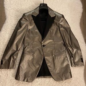 Versace Collection Metallic Patterned Men Blazer